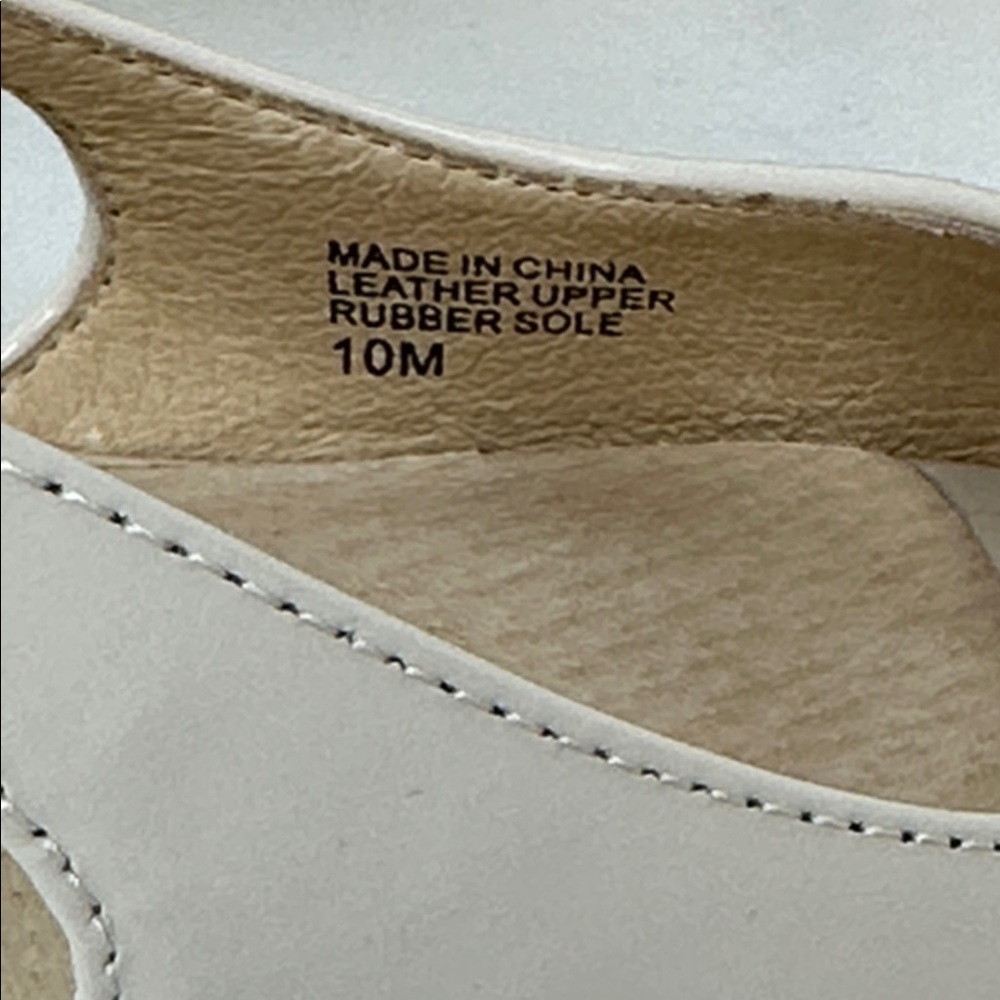 MICHAEL Michael Kors Women's Zoe Sling Peep Toe Heels Size 10M Vanilla Wood Heel - Picture 10 of 15